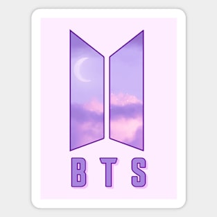 BTS logo ( purple sky) Magnet